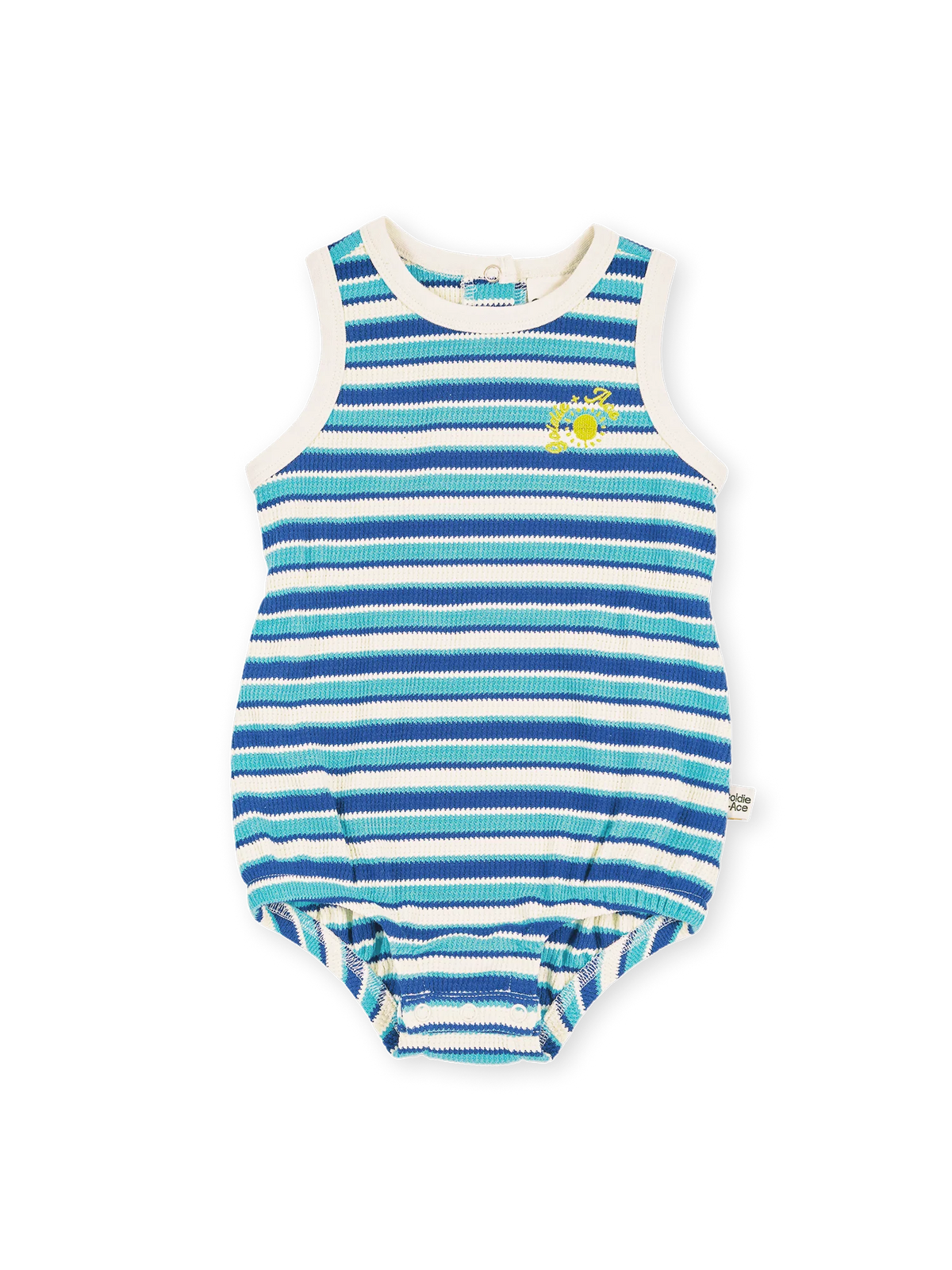 Goldie + Ace - Waffle Bubble Romper (Blue) Dear Blackbird Boutique