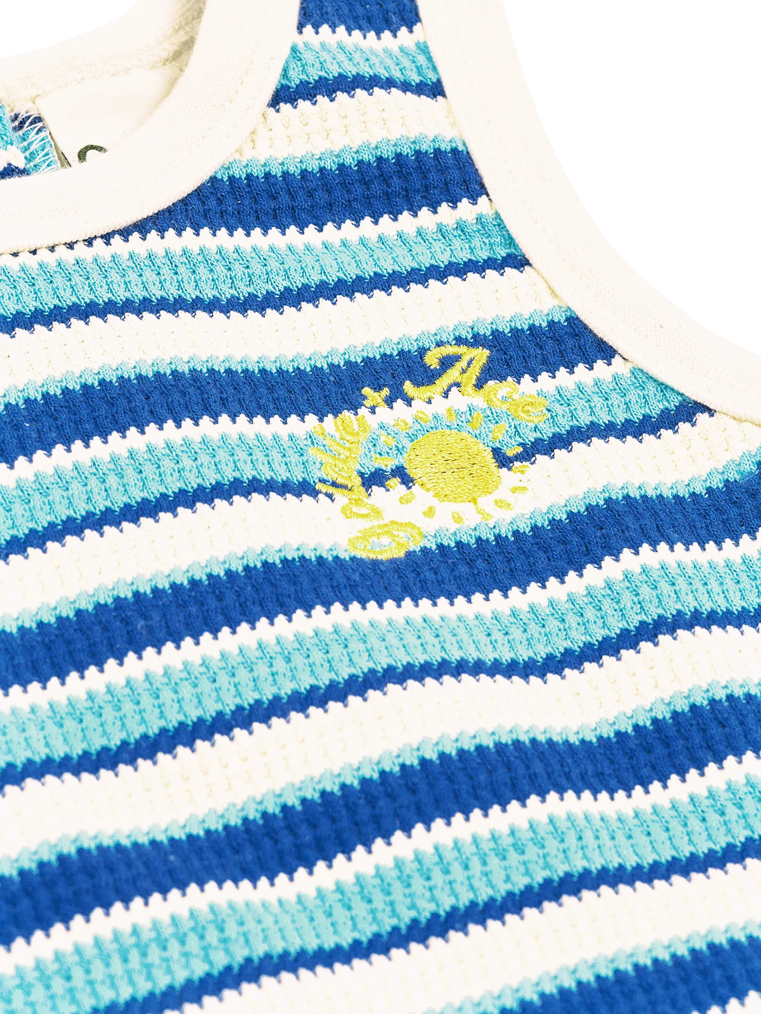 Goldie + Ace - Waffle Bubble Romper (Blue) Dear Blackbird Boutique