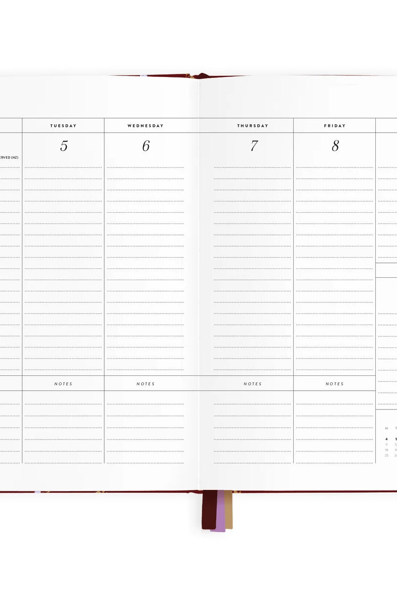Fox & Fallow - 2027 A5 Vertical Planner (Cherry Wisteria) Fox & Fallow