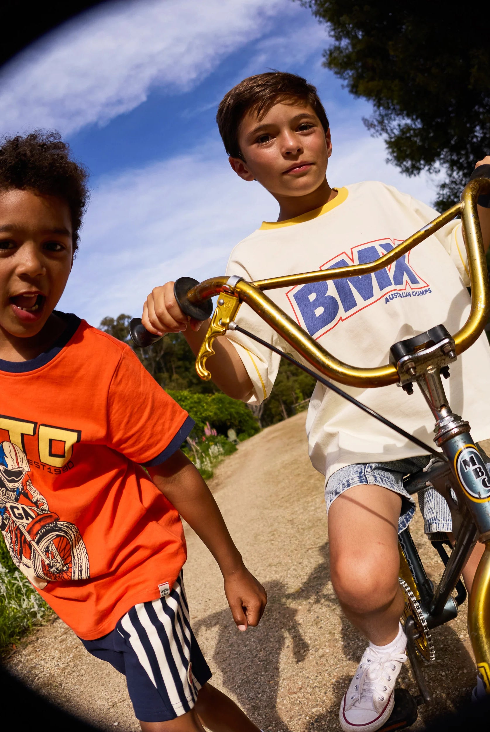 Goldie & Ace - Oversized BMX T-Shirt (Antique White) Goldie + Ace