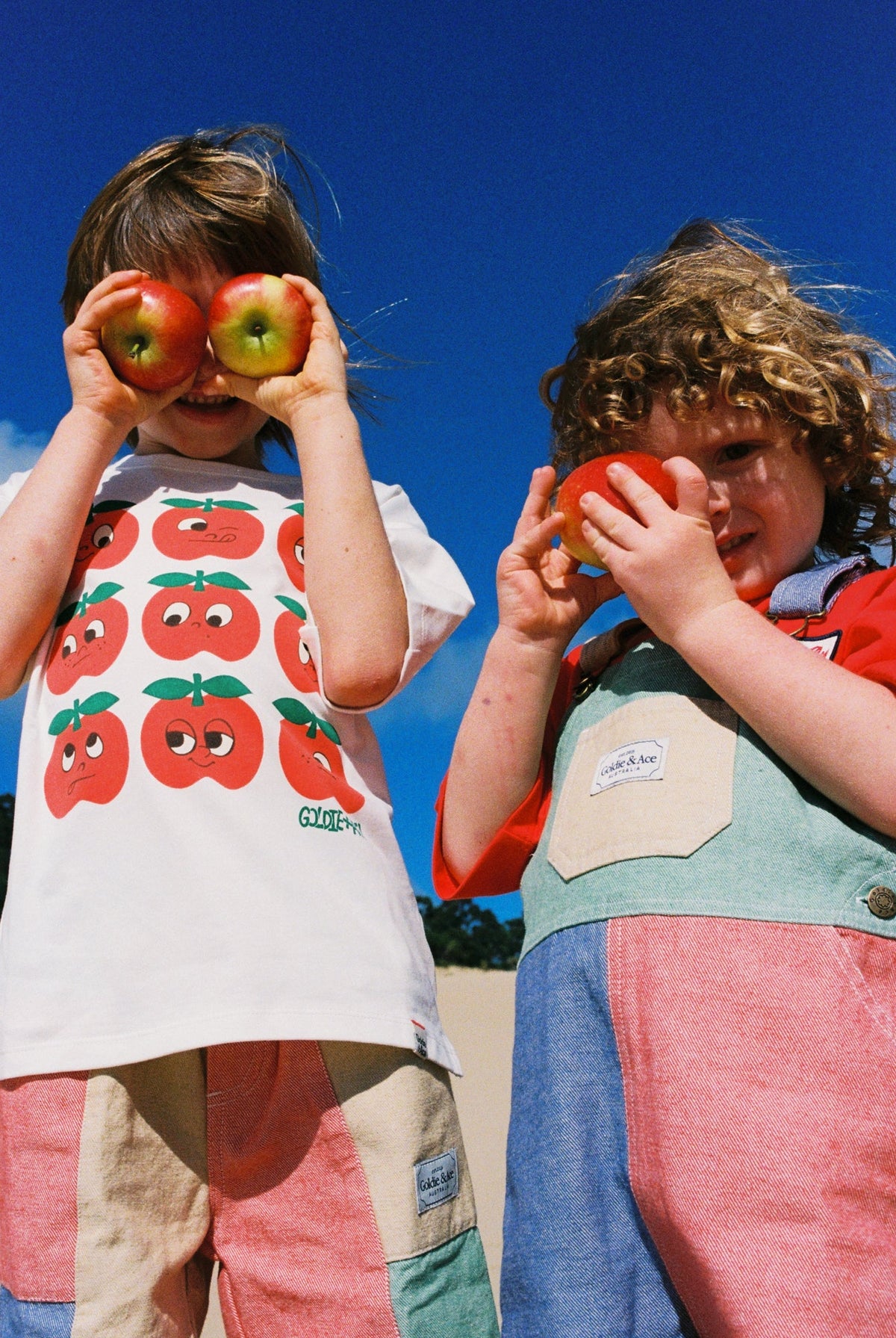 Goldie & Ace - Patchwork Stripe Burton Overalls Goldie + Ace