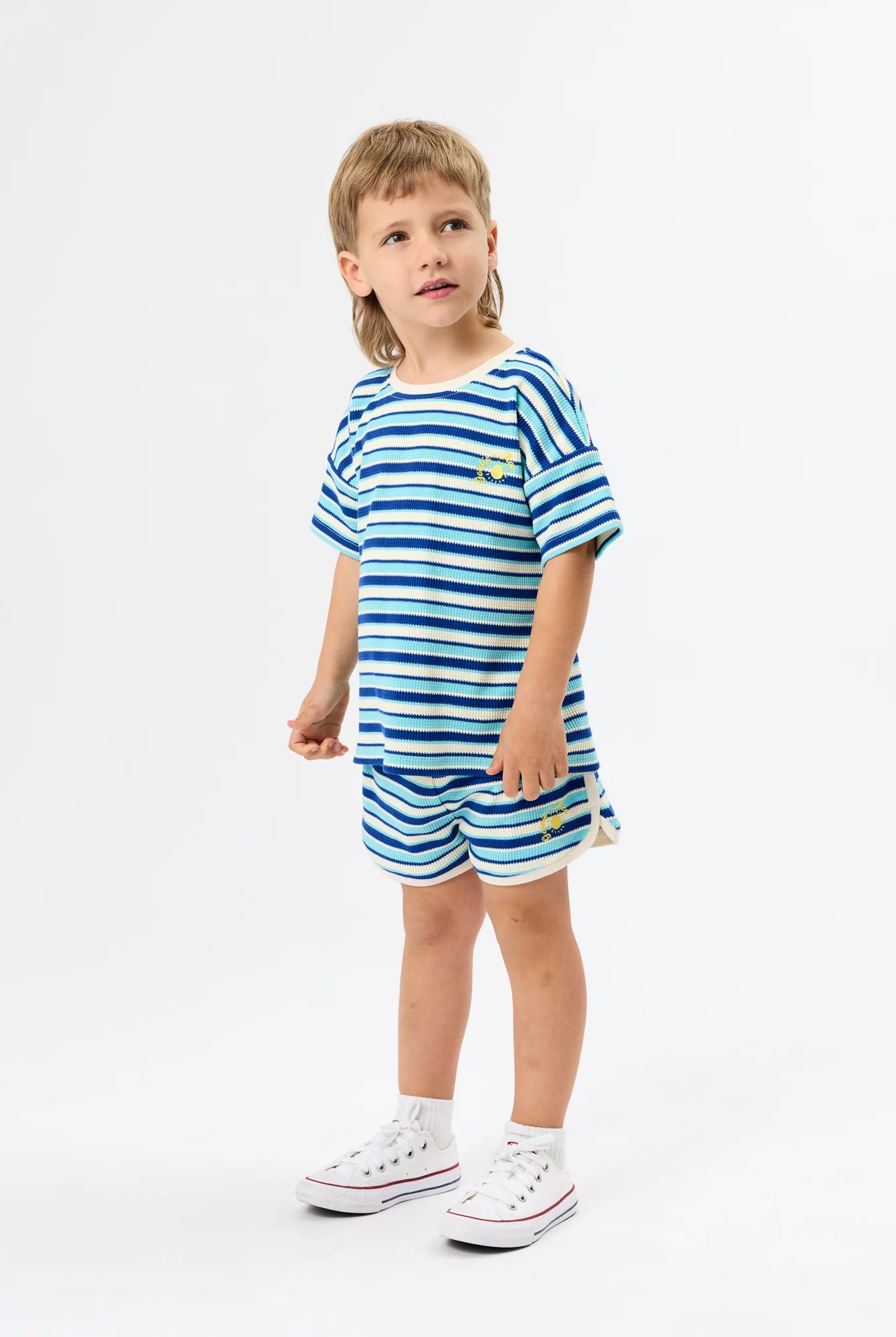 Goldie + Ace - Waffle Shorts (Blue) Goldie + Ace