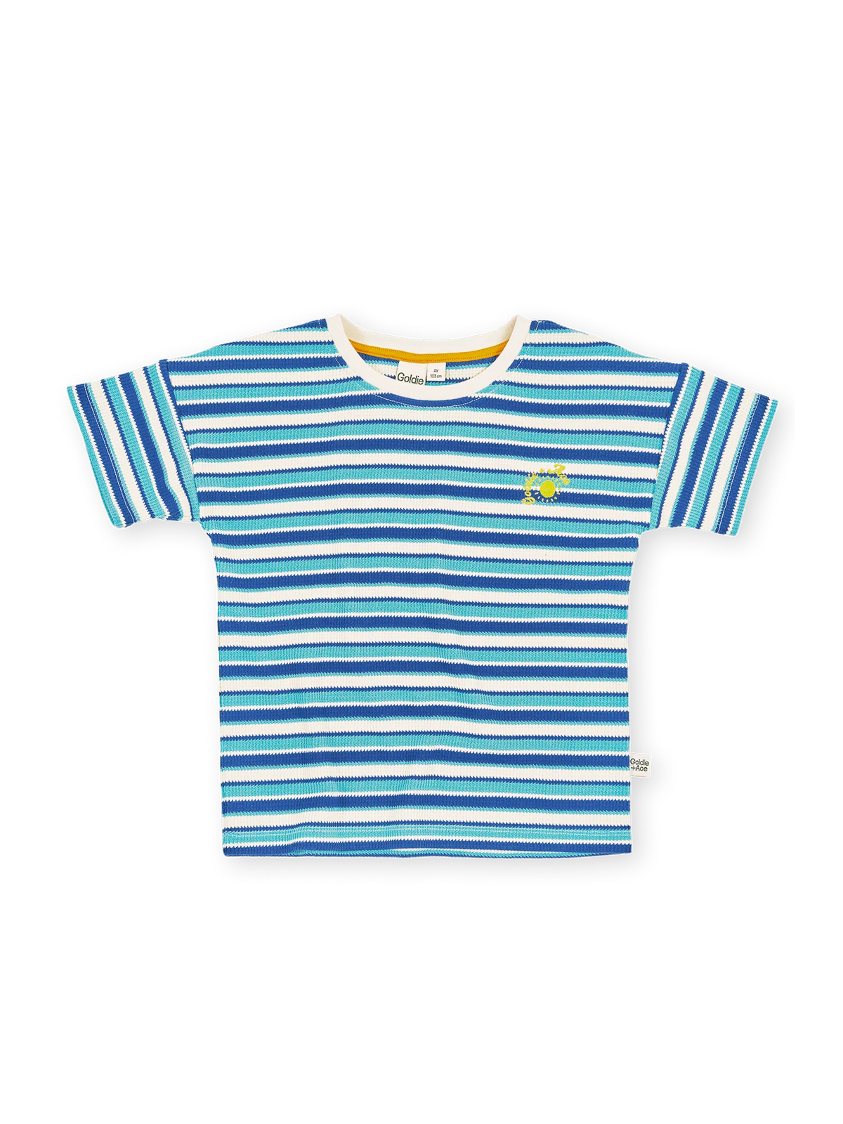 Goldie + Ace - Waffle Stripe T-Shirt (Blue) Goldie + Ace