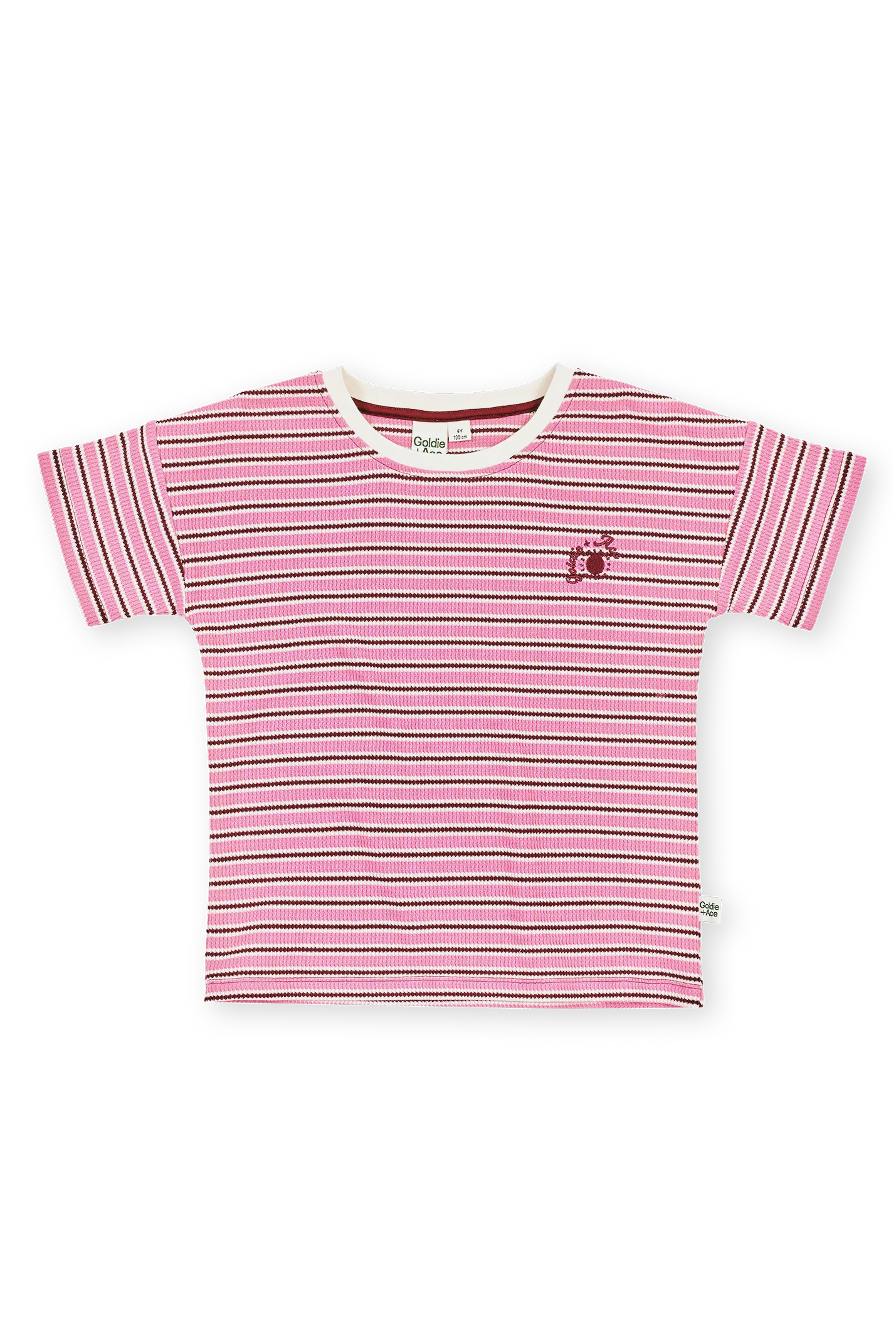 Goldie + Ace - Waffle Stripe T-Shirt (Pink) Goldie + Ace