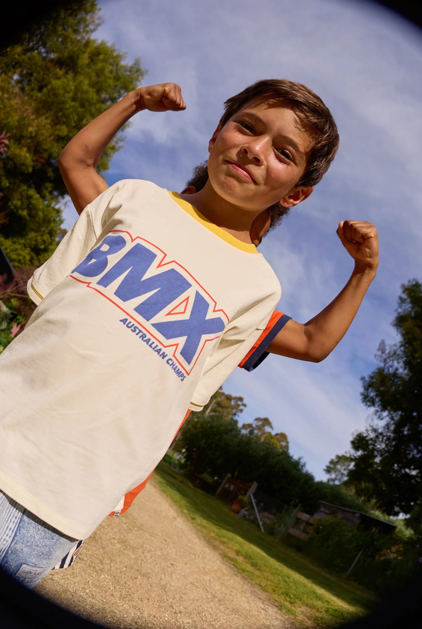 Goldie & Ace - Oversized BMX T-Shirt (Antique White) Goldie + Ace
