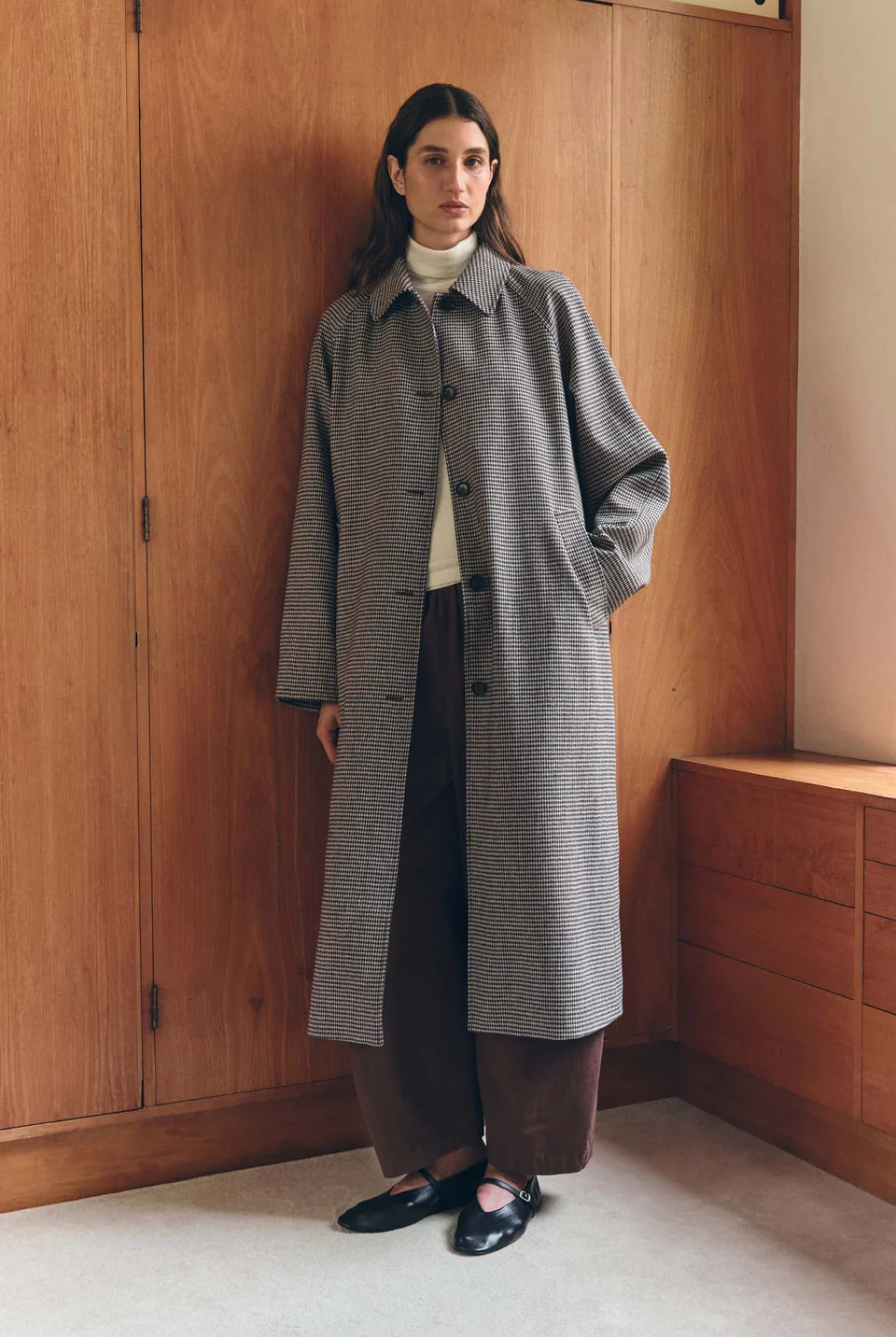 Assembly Label - Solana Wool Coat (Brown & Black Check) Assembly Label