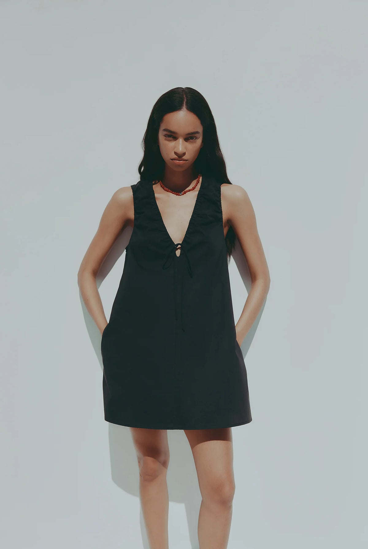 Nude Lucy - Cerie Poplin Mini Dress (Black) Nude Lucy