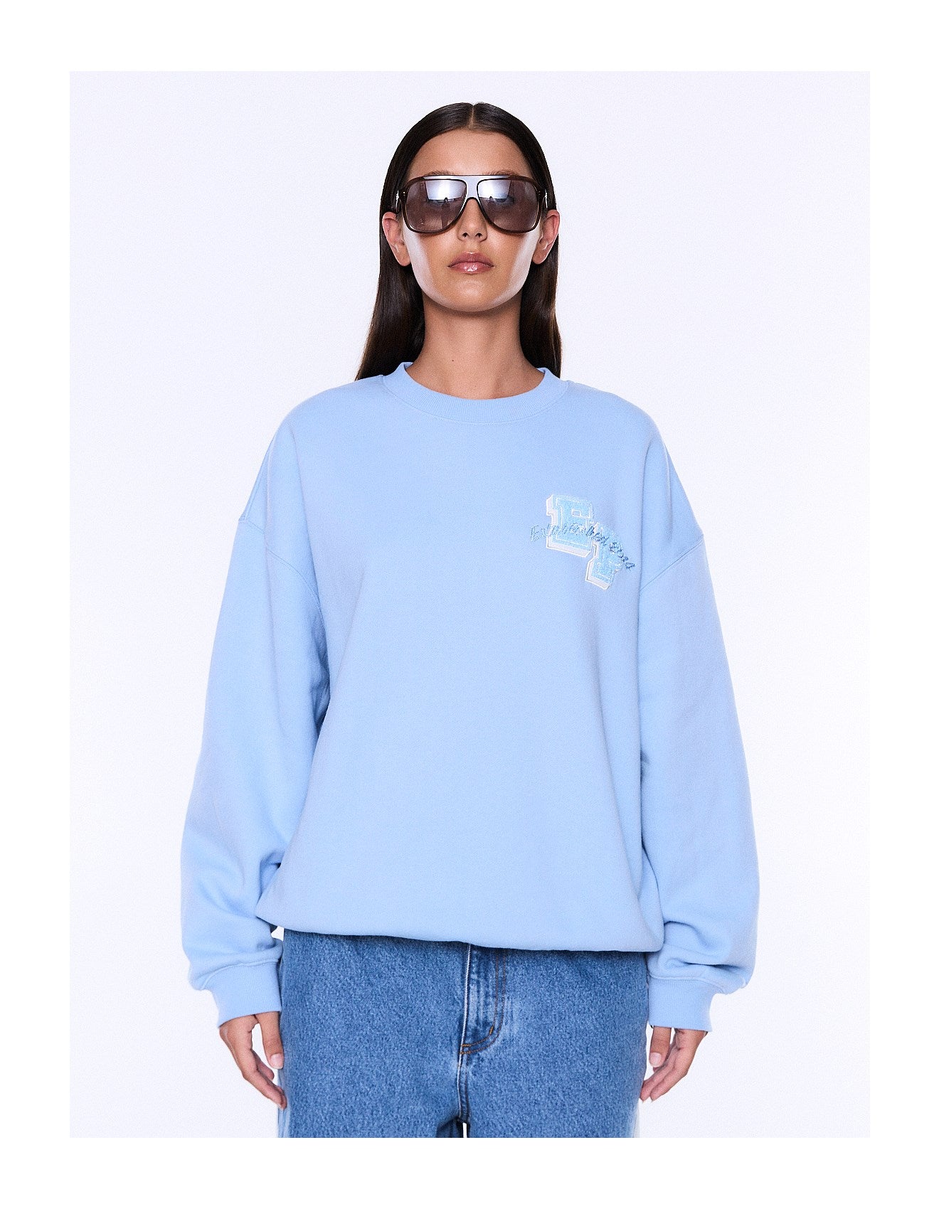 Ena Pelly - Mila Oversized Sweater (Sky Blue) Ena Pelly