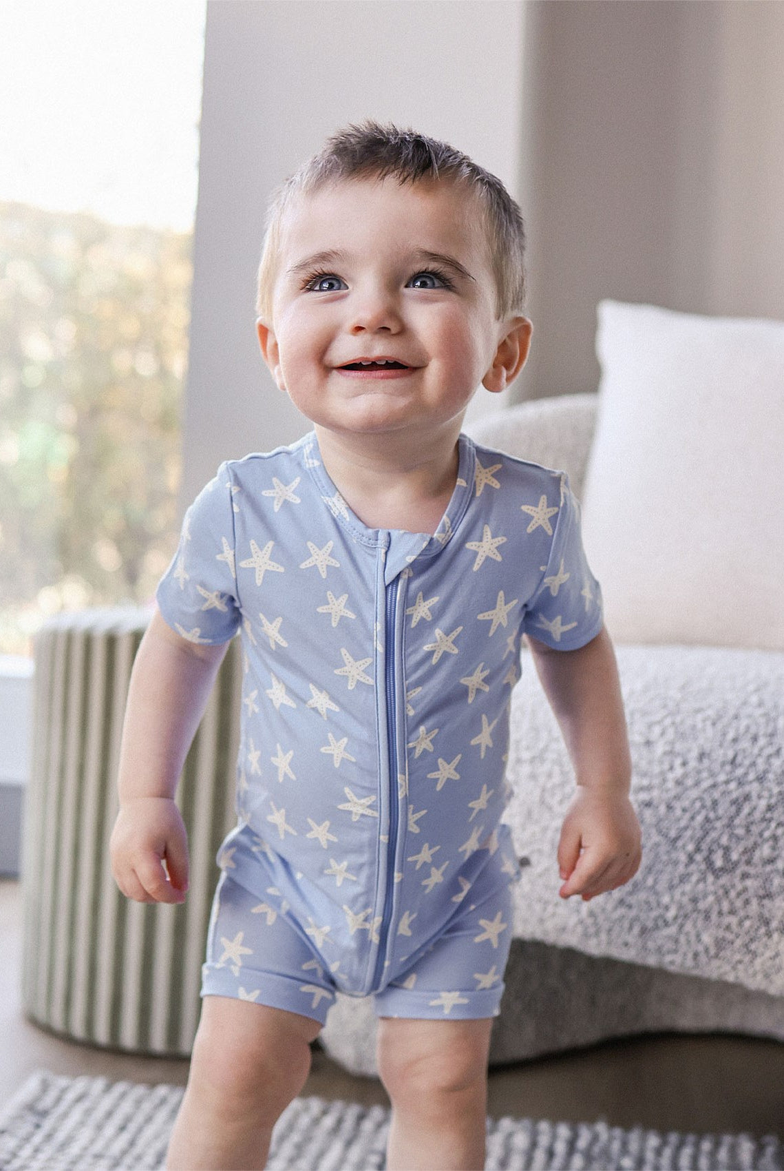 KYND Baby - Essential Short Sleeve Onsie (Star Fish Blue) KYND Baby