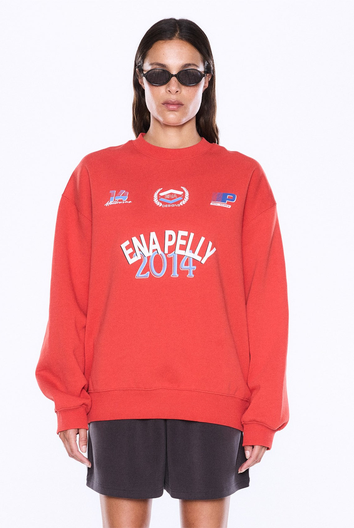 Ena Pelly - Mila Oversized Sweater (Red) Ena Pelly
