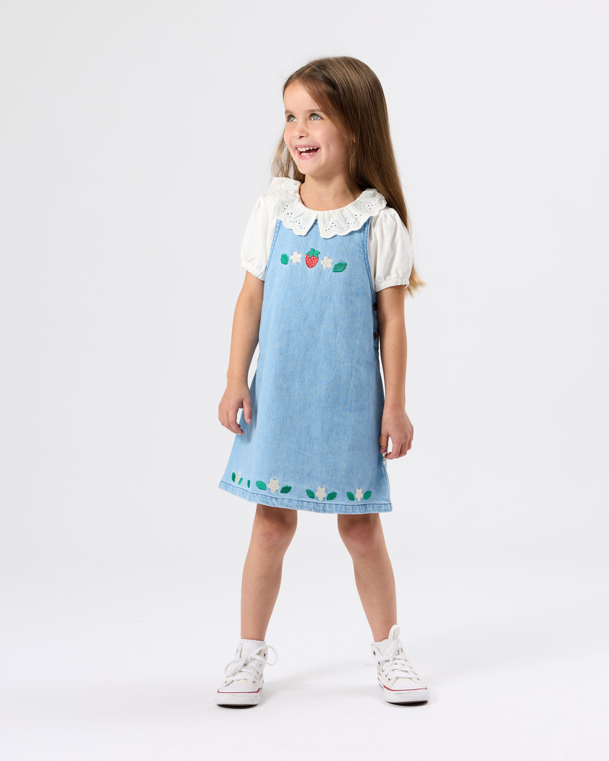 Goldie & Ace - Wild Strawberry Pinafore Dress Goldie + Ace