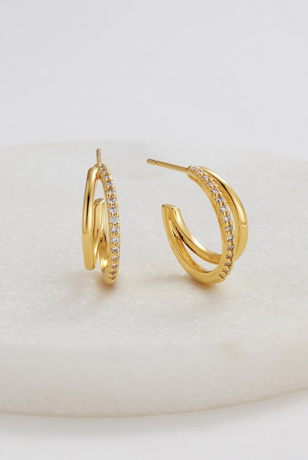 Zafino - Celeste Hoop Clear (Gold) Zafino