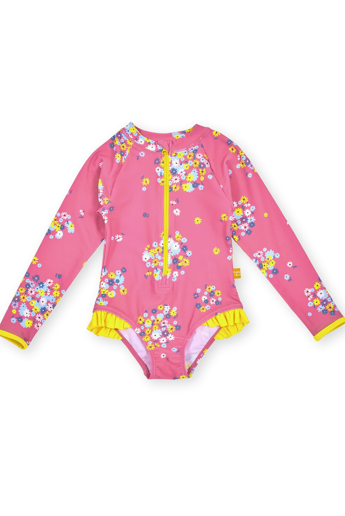 Goldie + Ace - Floral Long Sleeve Frill Swimsuit Goldie + Ace