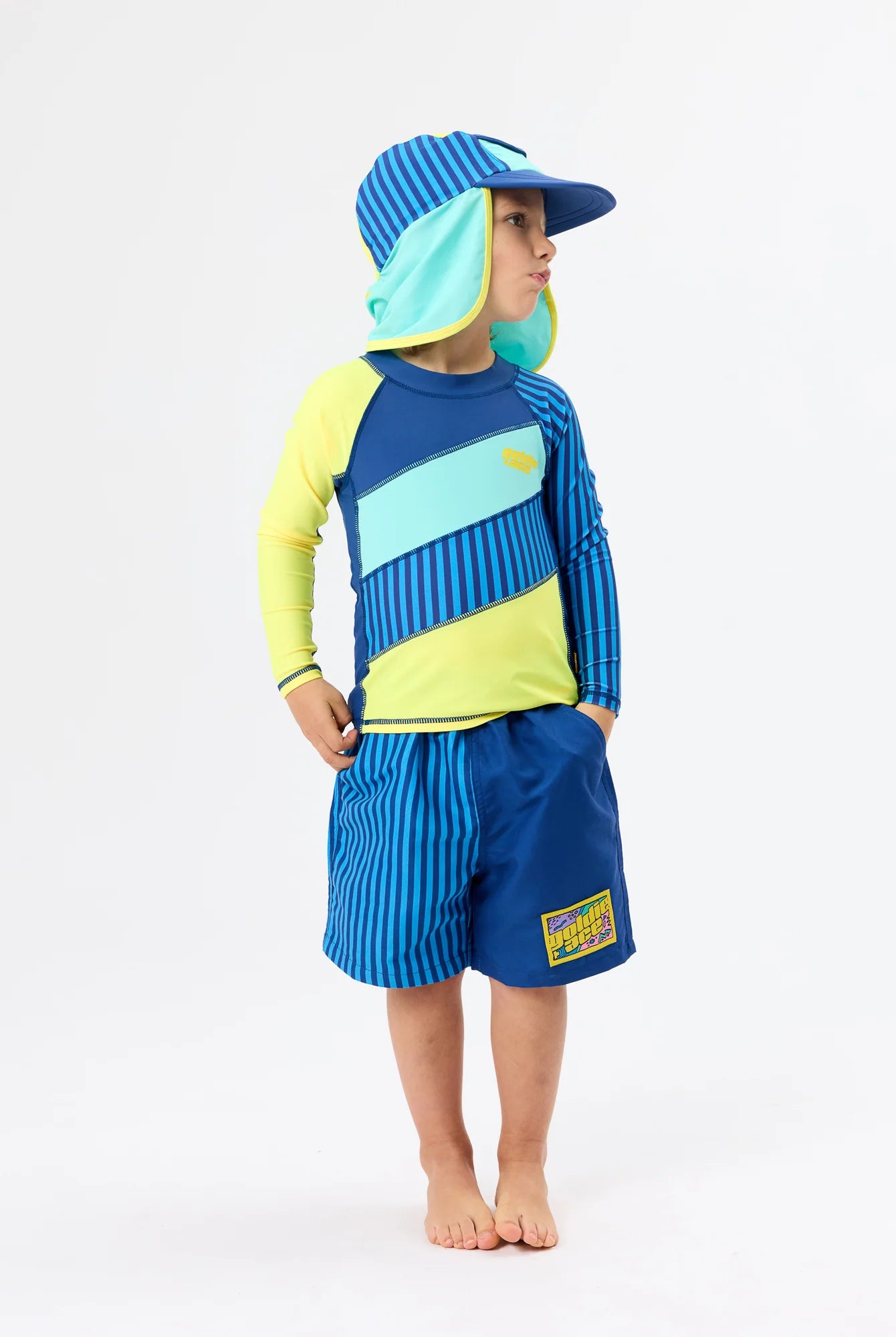 Goldie + Ace - Stripe Panel Rash Guard Goldie + Ace