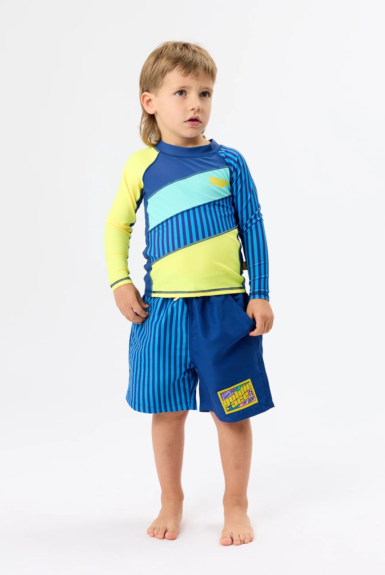 Goldie + Ace - Stripe Panel Board Shorts Goldie + Ace