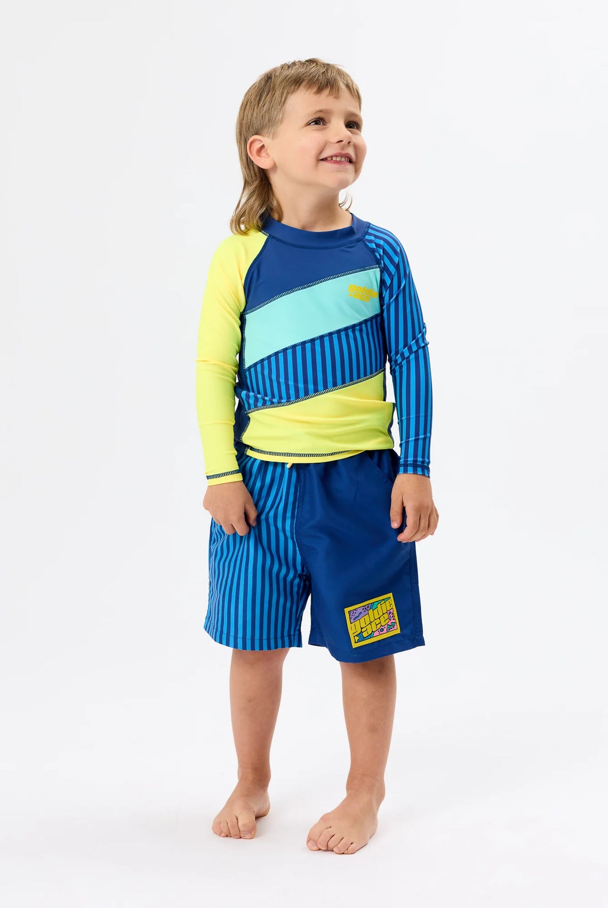 Goldie + Ace - Stripe Panel Rash Guard Goldie + Ace