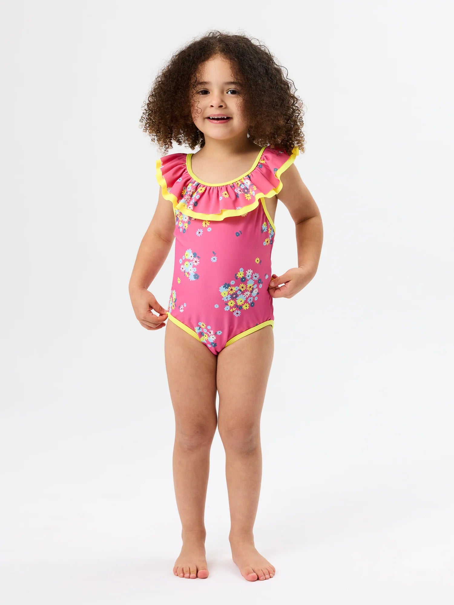 Goldie + Ace - Floral Frill Collar Swimsuit Goldie + Ace