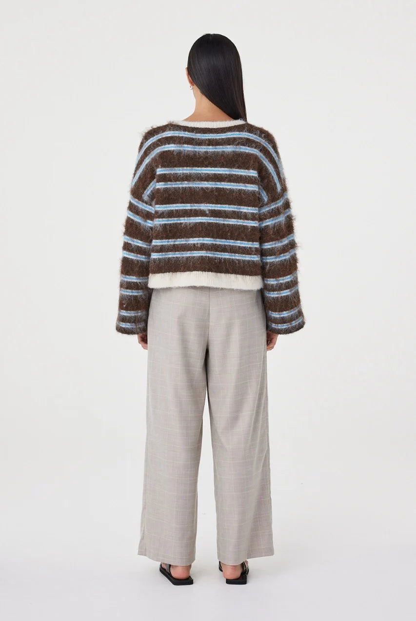 Arcaa - Lucca Sweater (Espresso & Blue Stripe) Arcaa