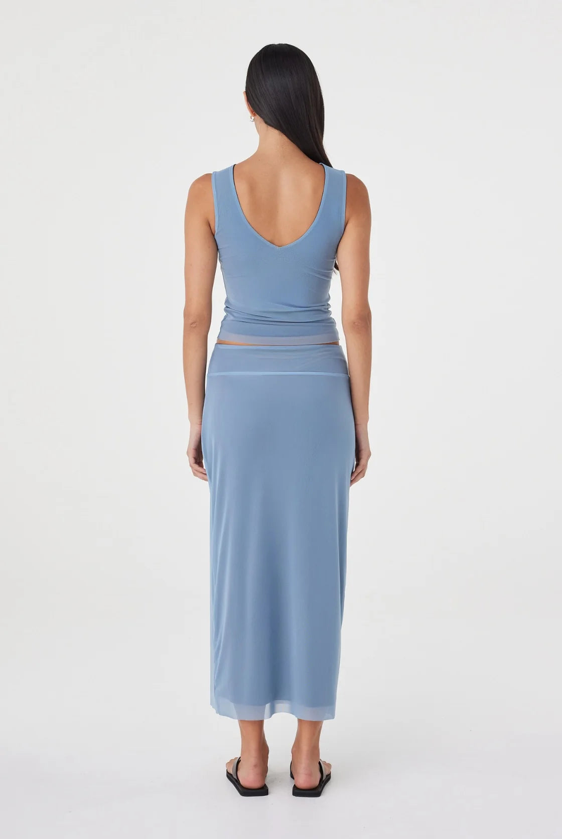 Arcaa - Eden Reversible Skirt (Pale Blue & Espresso) Arcaa