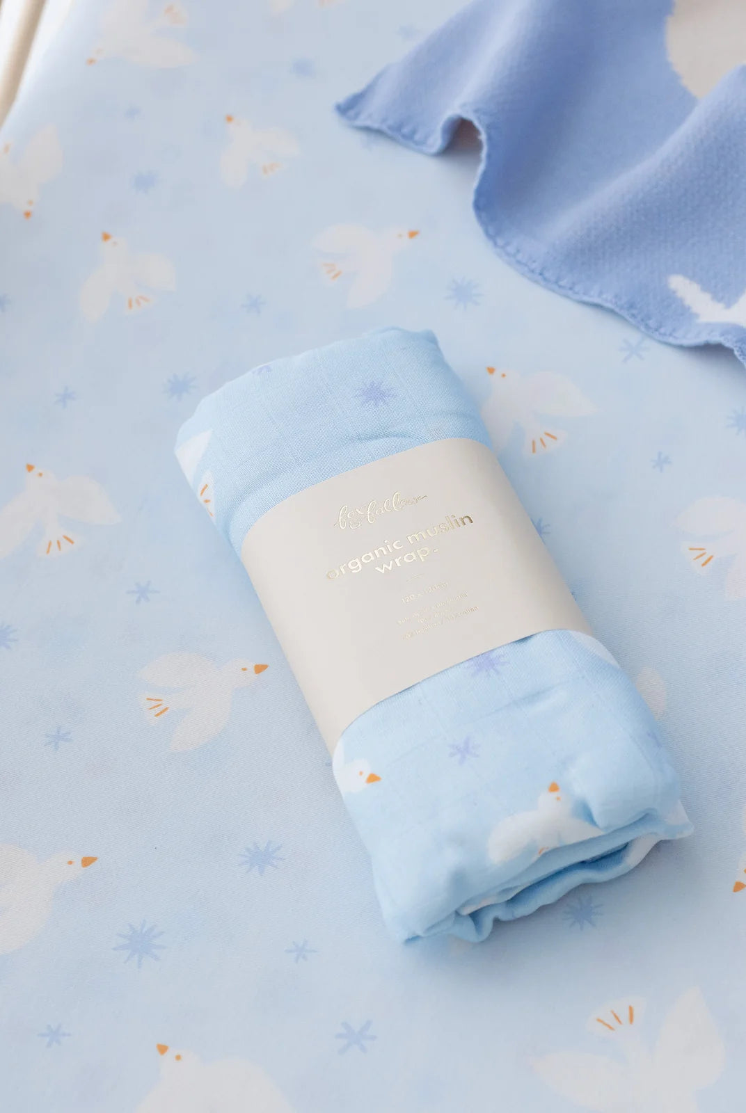 Fox & Fallow - Organic Muslin Wrap (Pink Doves) Fox & Fallow
