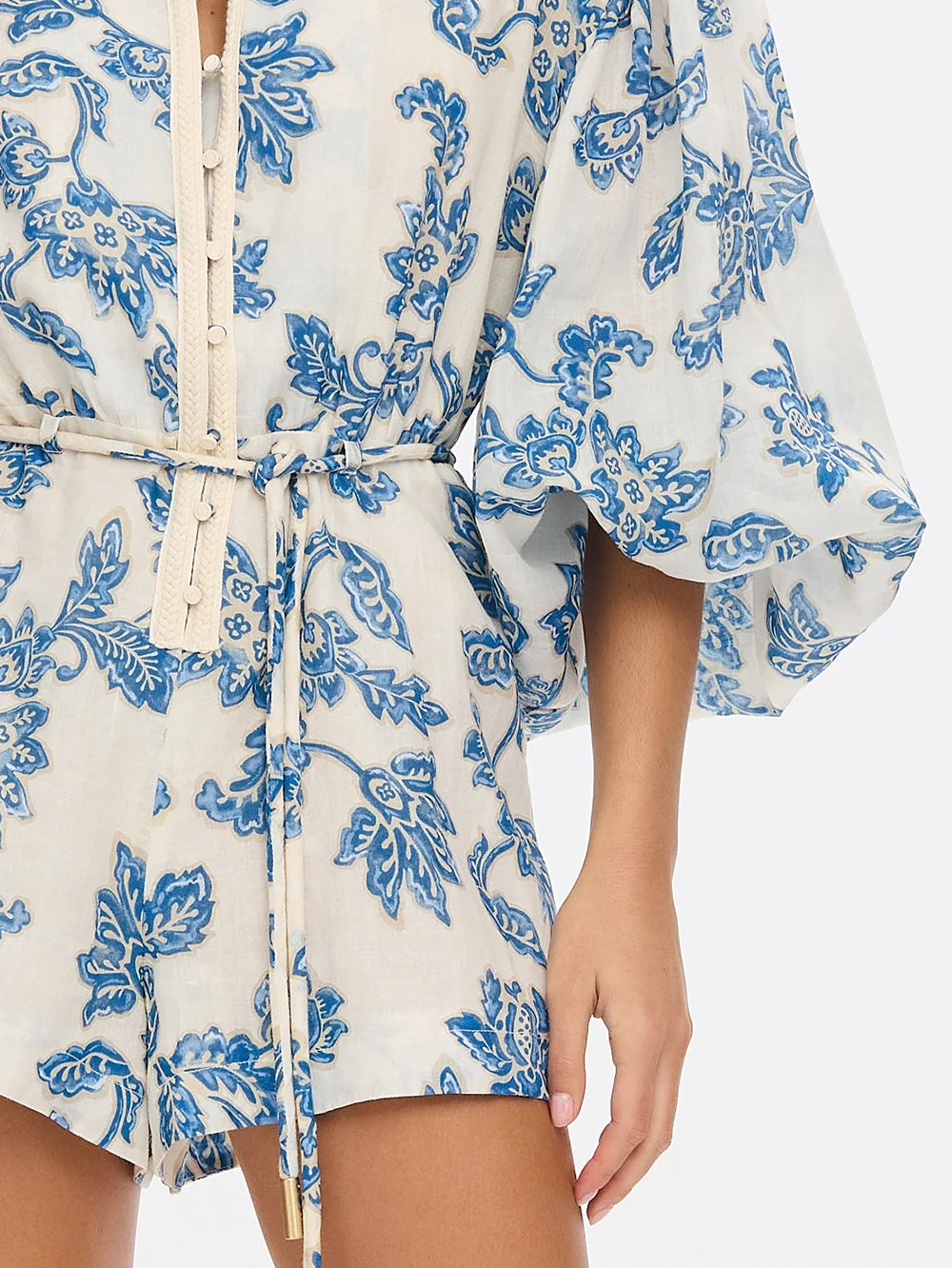 Kivari - Bluebell Playsuit (Blue Ecru) Kivari