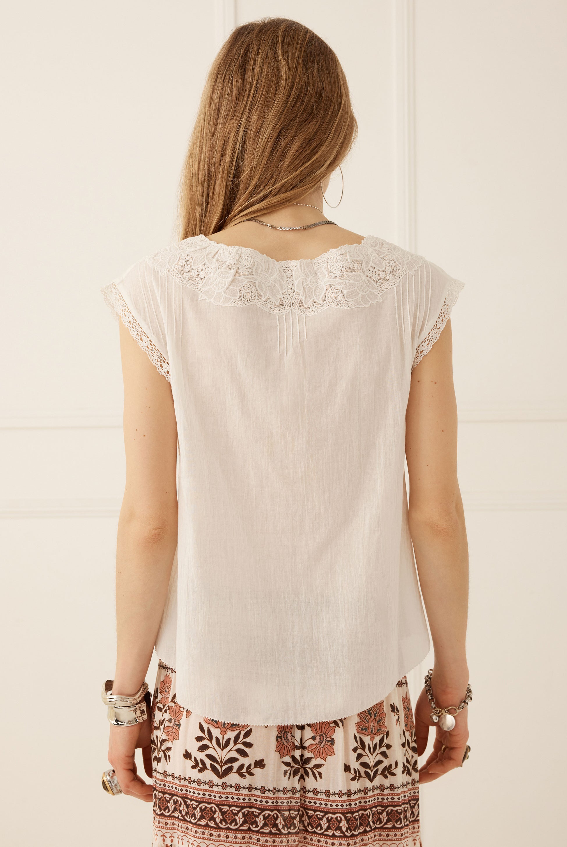 Spell - Bridget Lace Cami (Pearl) Spell