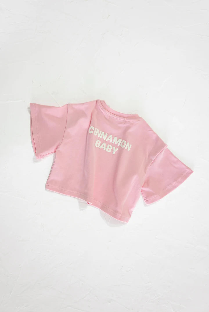 Cinnamon Baby - Puff Sleeve Oversized Tee (Pink) Cinnamon Baby