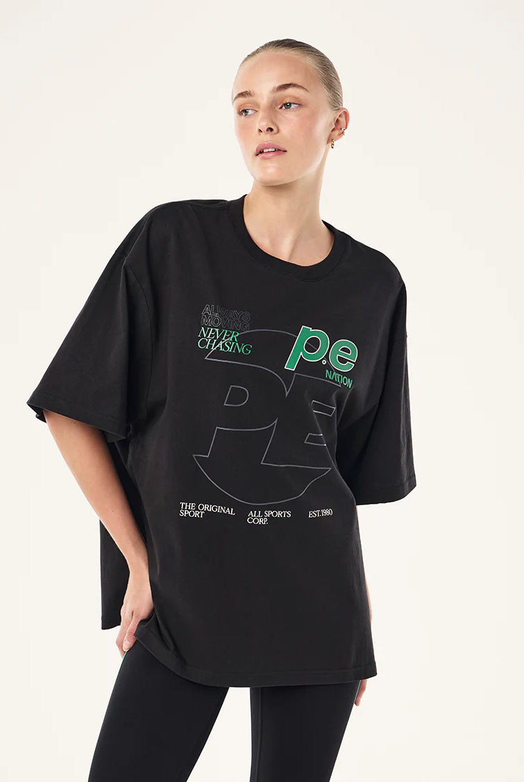 P.E Nation - Current Oversized Tee (Black) P.E Nation