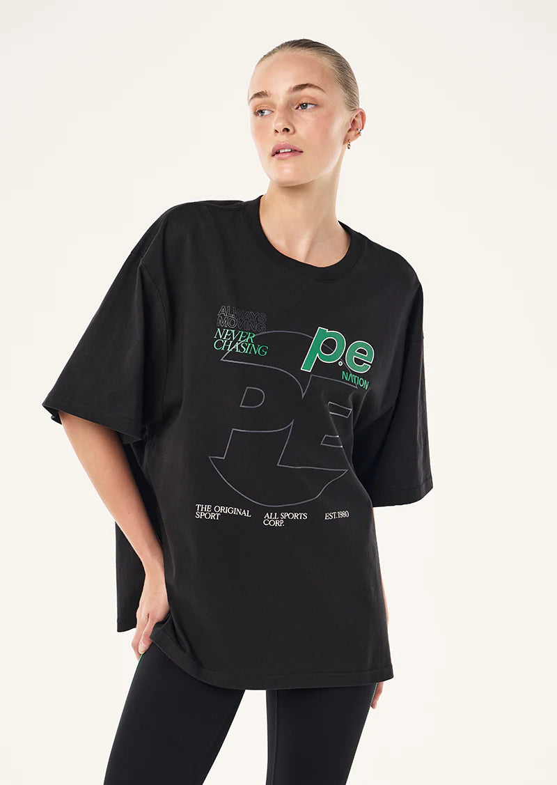 P.E Nation - Current Oversized Tee (Black) P.E Nation