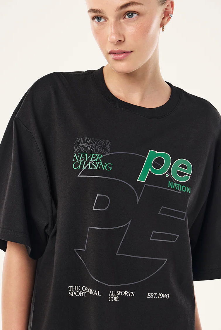 P.E Nation - Current Oversized Tee (Black) P.E Nation