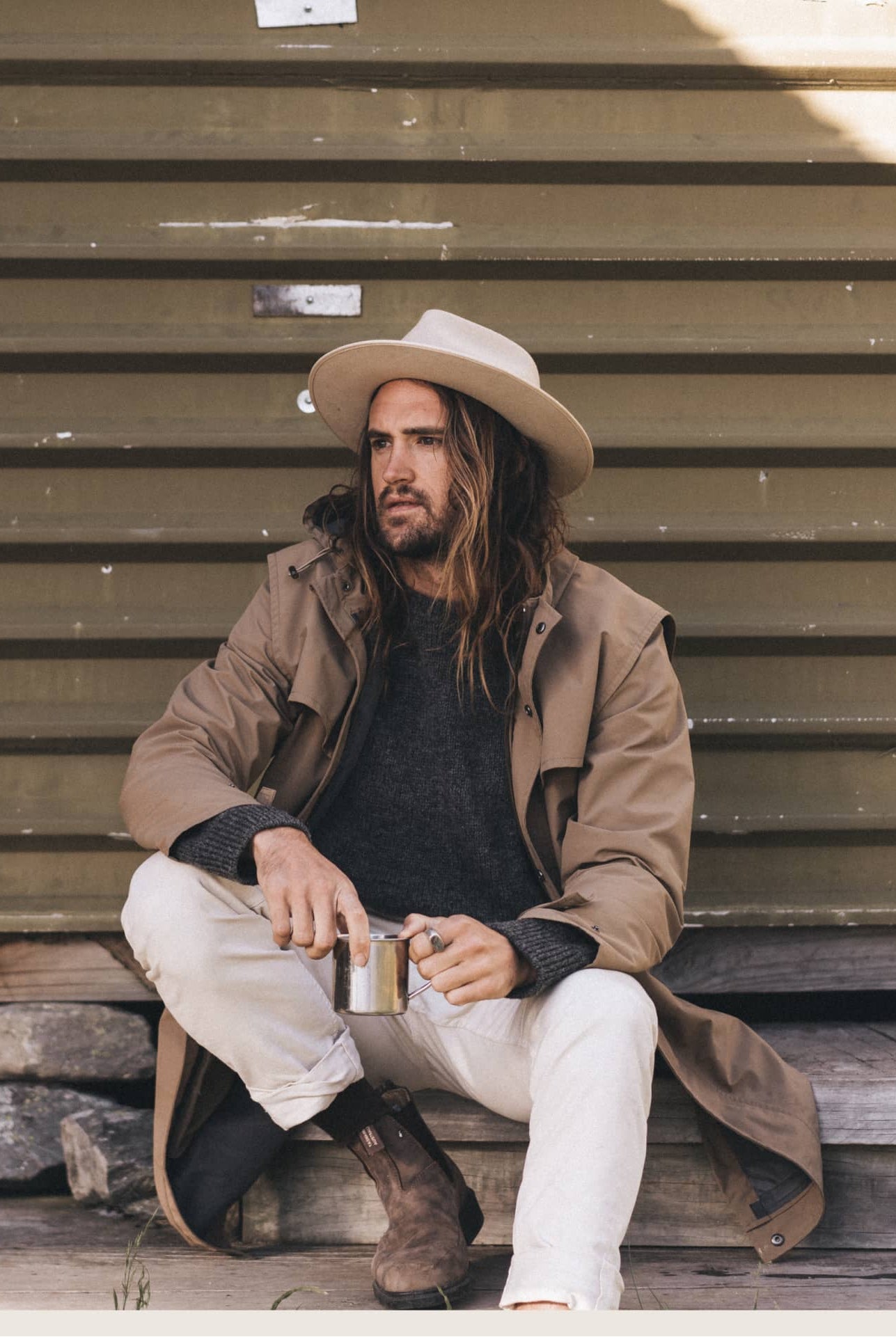 Will & Bear - Calloway Felt Fedora Hat (Cream) Will + Bear