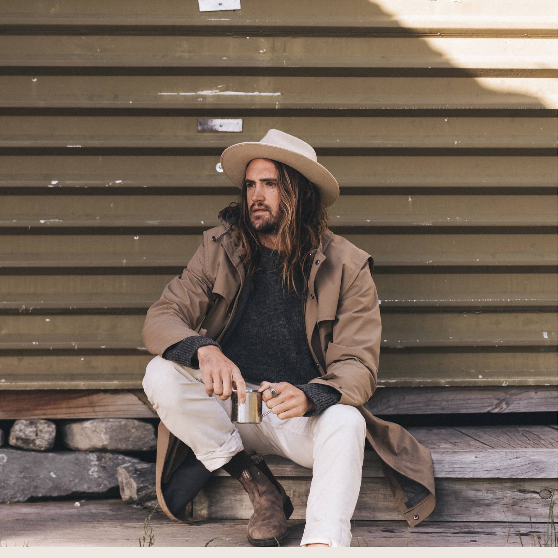 Will & Bear - Calloway Felt Fedora Hat (Cream) Will + Bear