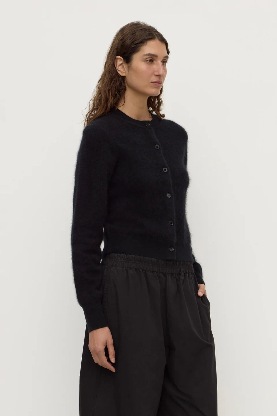 Assmebly Label - Carina Merino Wool Cardigan (Black) Assembly Label