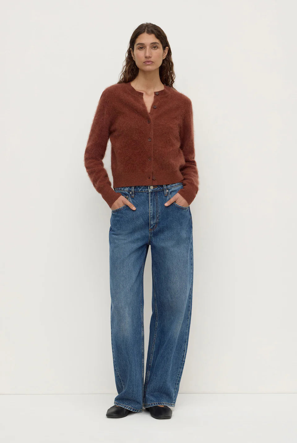 Assmebly Label - Carina Merino Wool Cardigan (Burnt Amber) Assembly Label