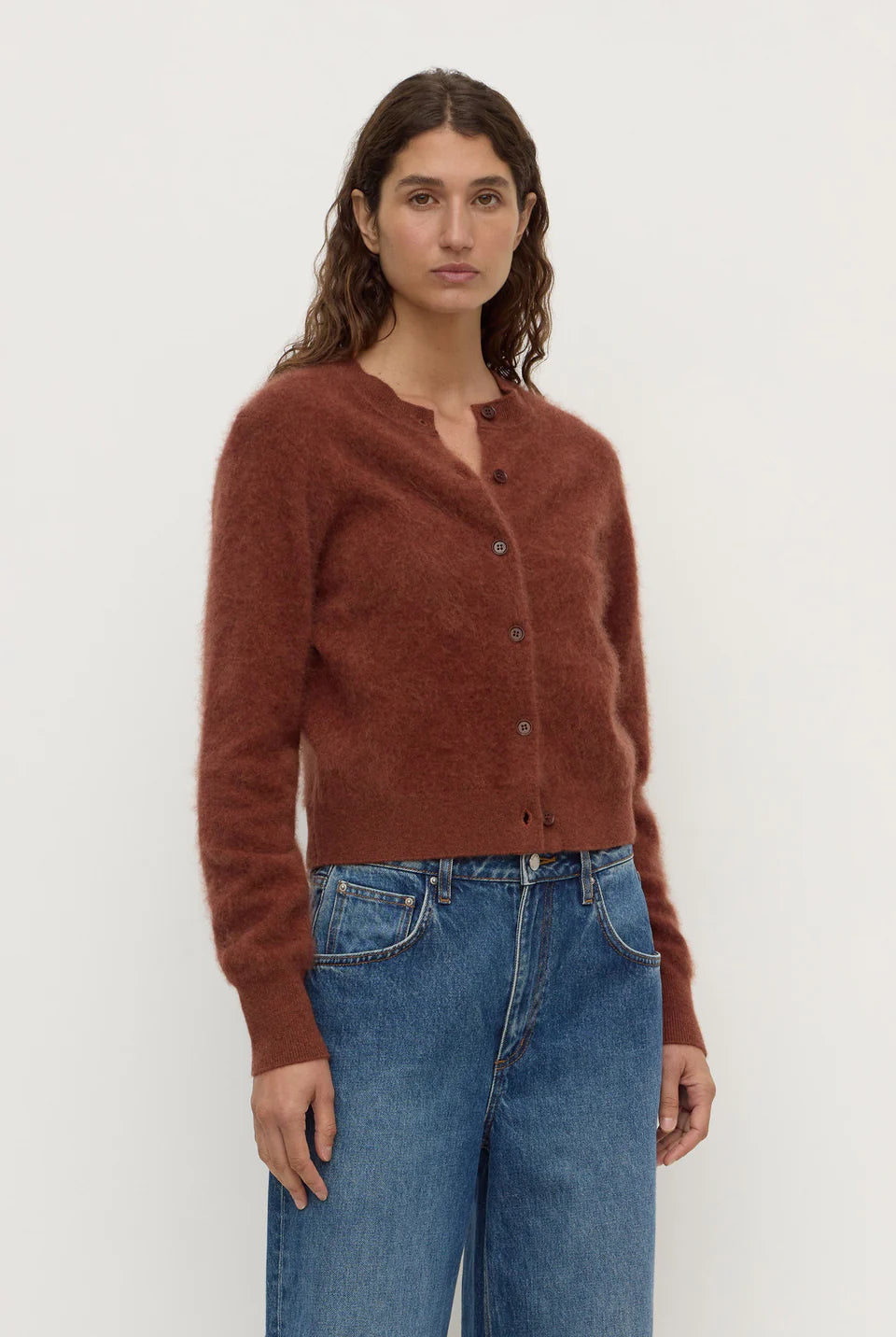 Assmebly Label - Carina Merino Wool Cardigan (Burnt Amber) Assembly Label