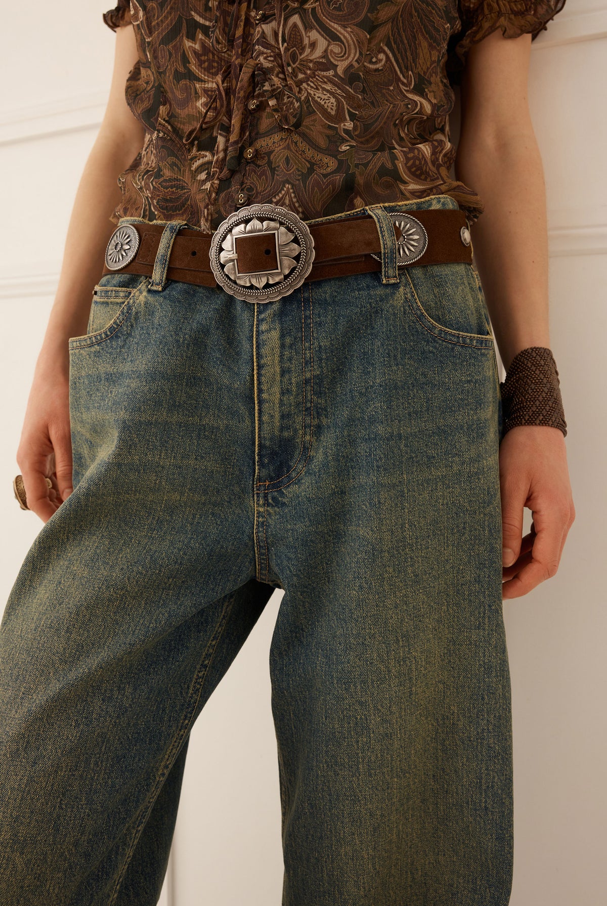 Spell - Clandestine Suede Belt (Chocolate) Spell