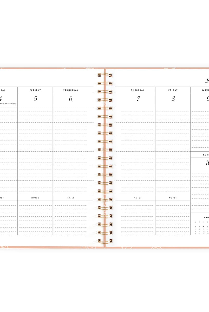 Fox & Fallow - 2027 A4 Academic Vertical Planner (Amalfi Peach) Fox & Fallow
