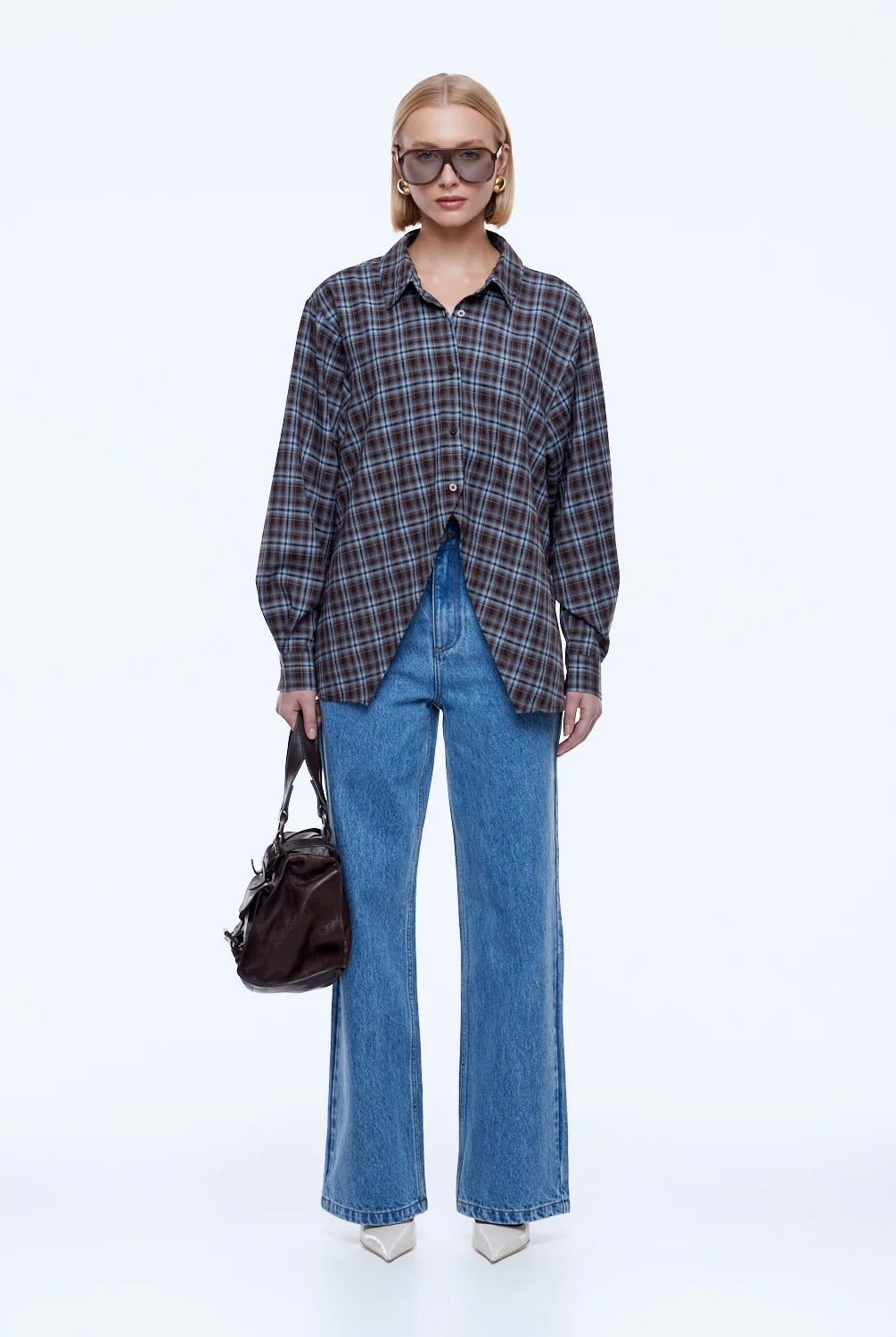 Ena Pelly - Bobbi Check Shirt (Brown/Blue) Ena Pelly