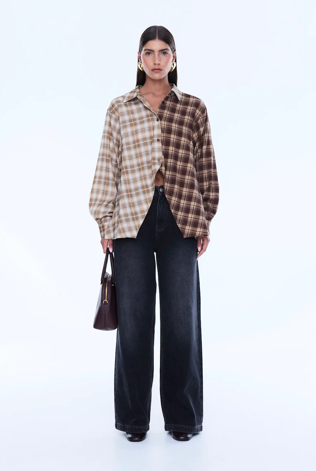 Ena Pelly - Bobbi Check Shirt (Brown) Ena Pelly