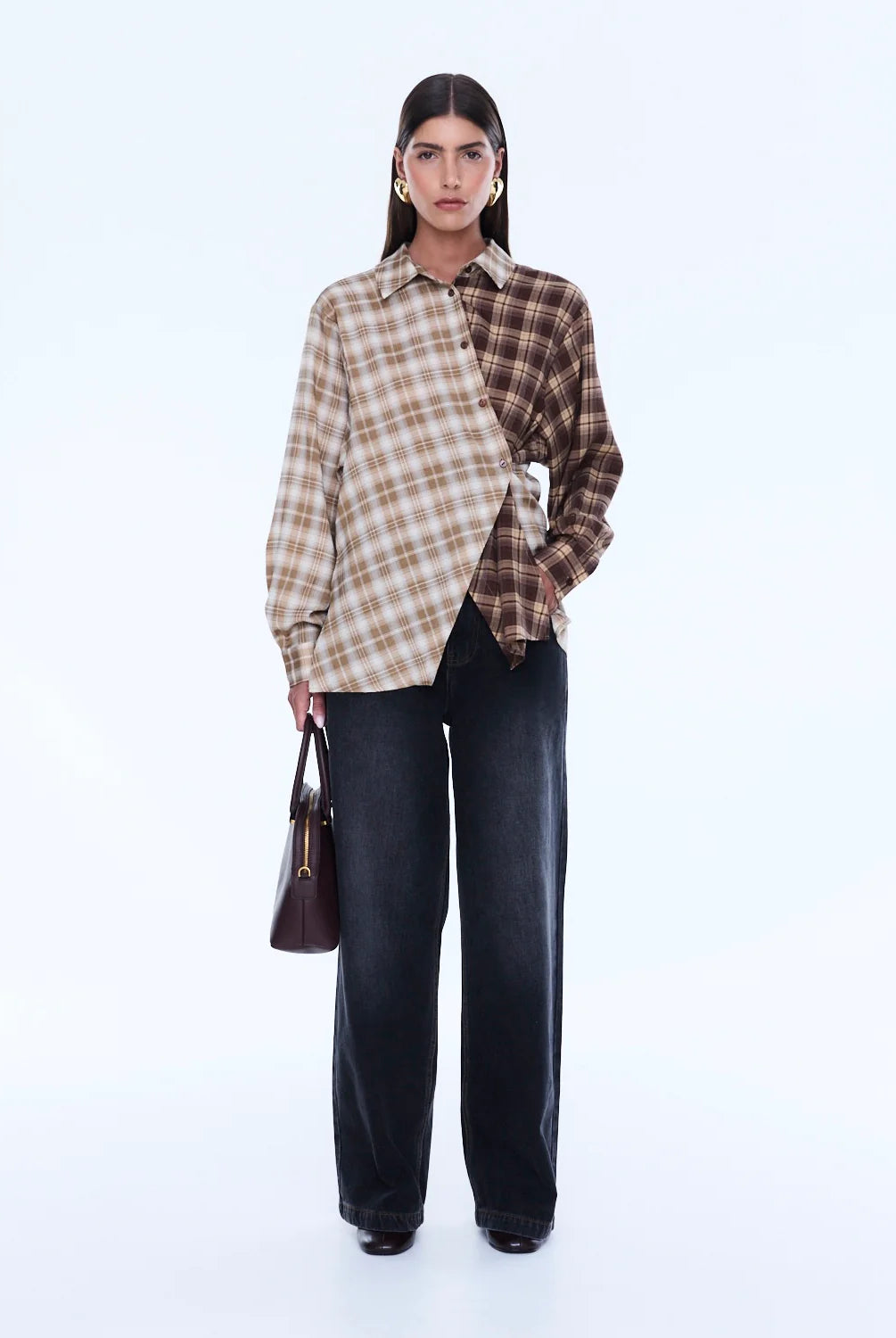 Ena Pelly - Bobbi Check Shirt (Brown) Ena Pelly