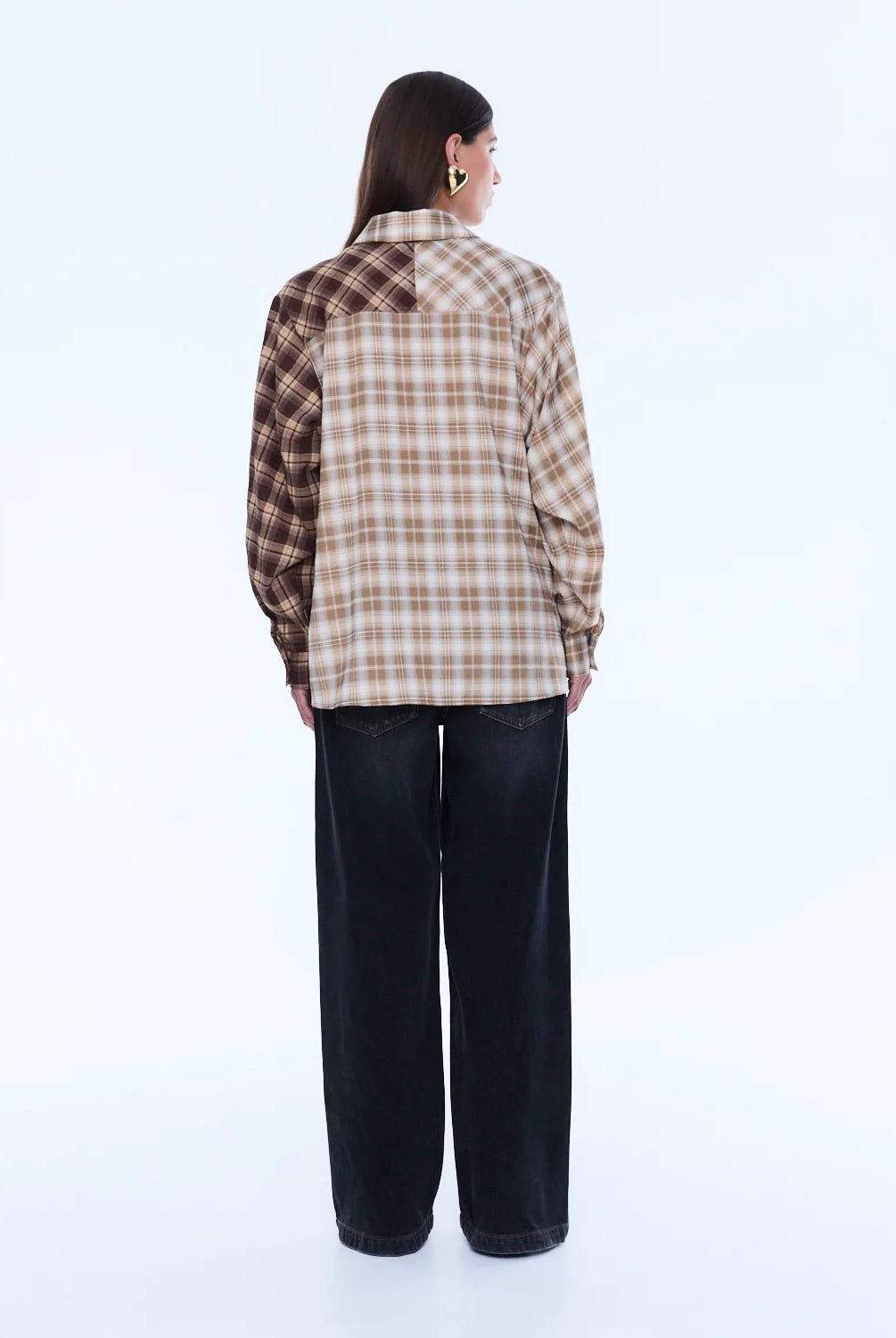 Ena Pelly - Bobbi Check Shirt (Brown) Ena Pelly