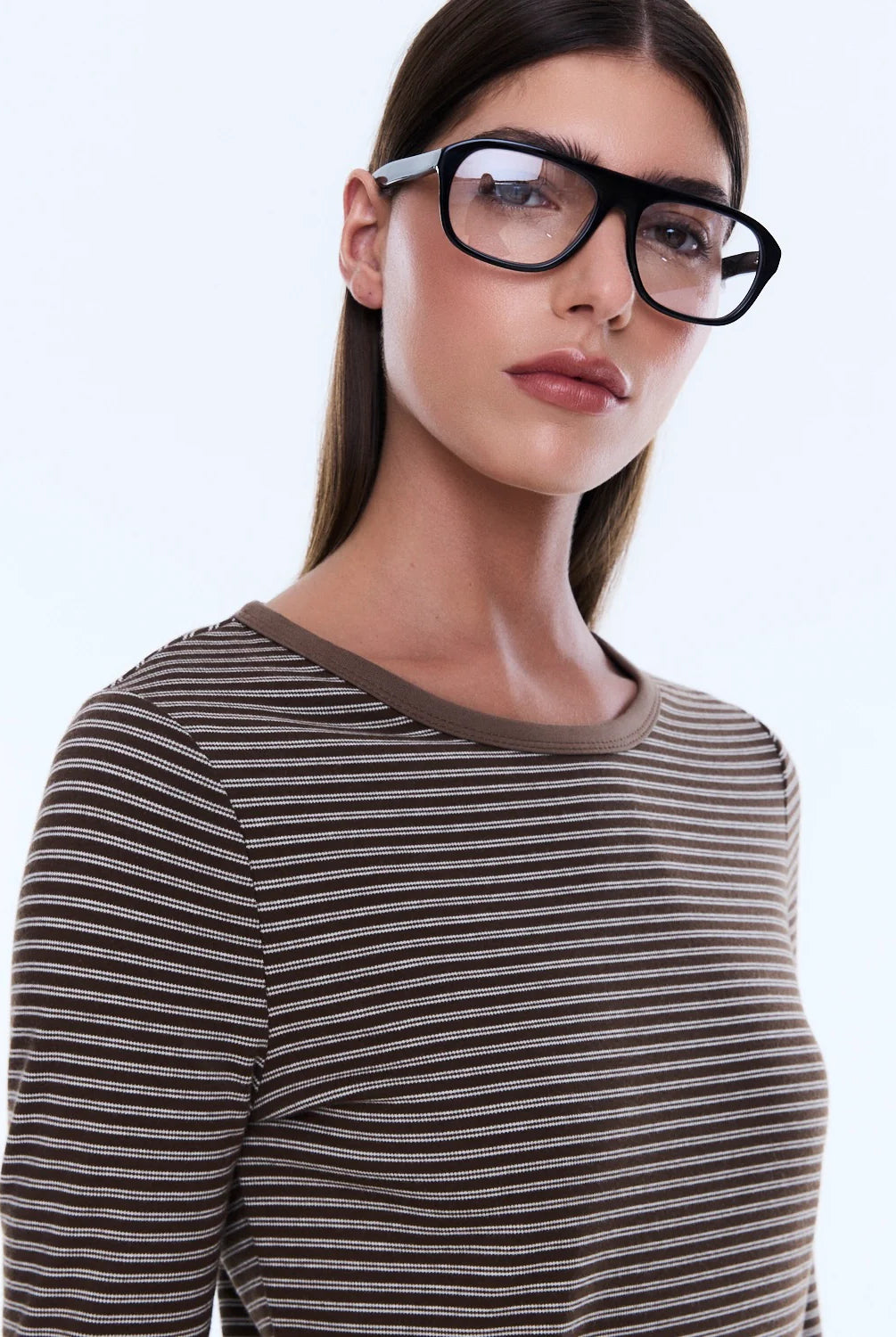 Ena Pelly - Piper Long Sleeve Stripe Top (Sand Stripe) Ena Pelly