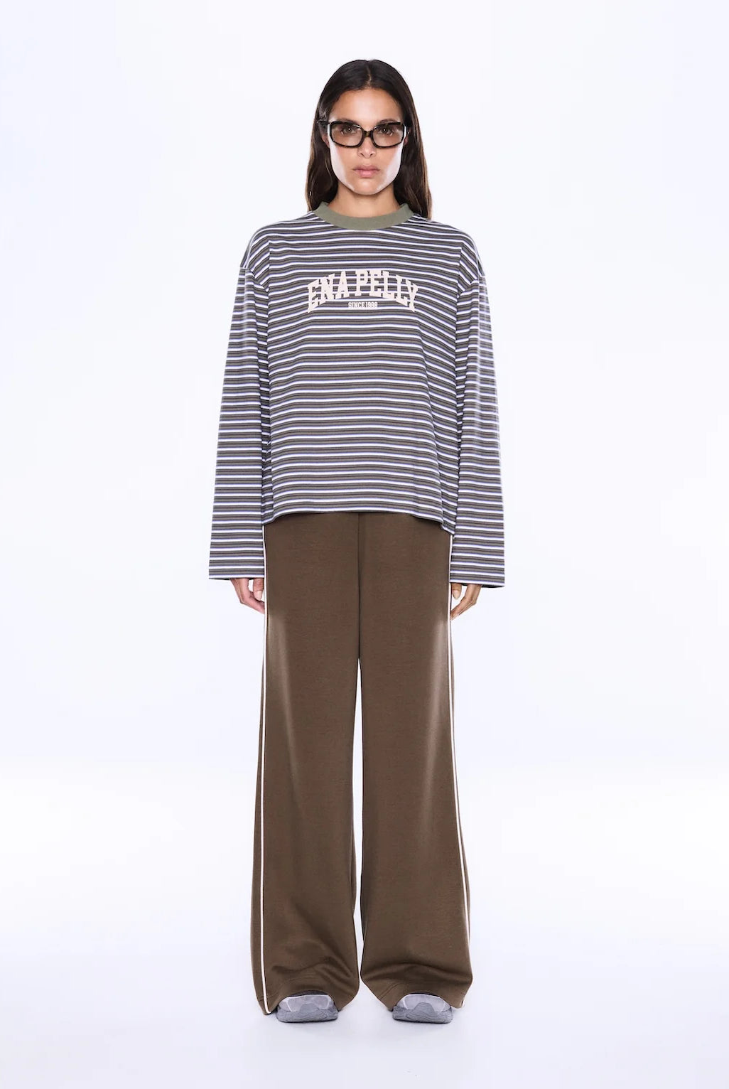 Ena Pelly - Maria Boxy Long Sleeve Tee (Monroe) Ena Pelly