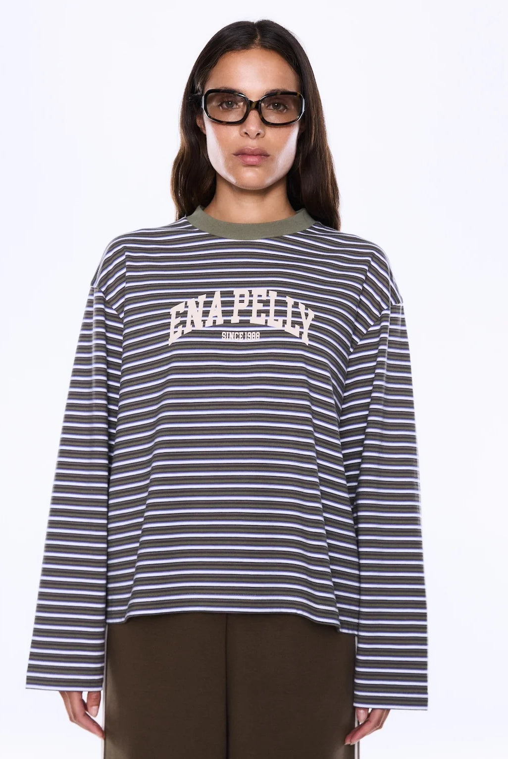 Ena Pelly - Maria Boxy Long Sleeve Tee (Monroe) Ena Pelly