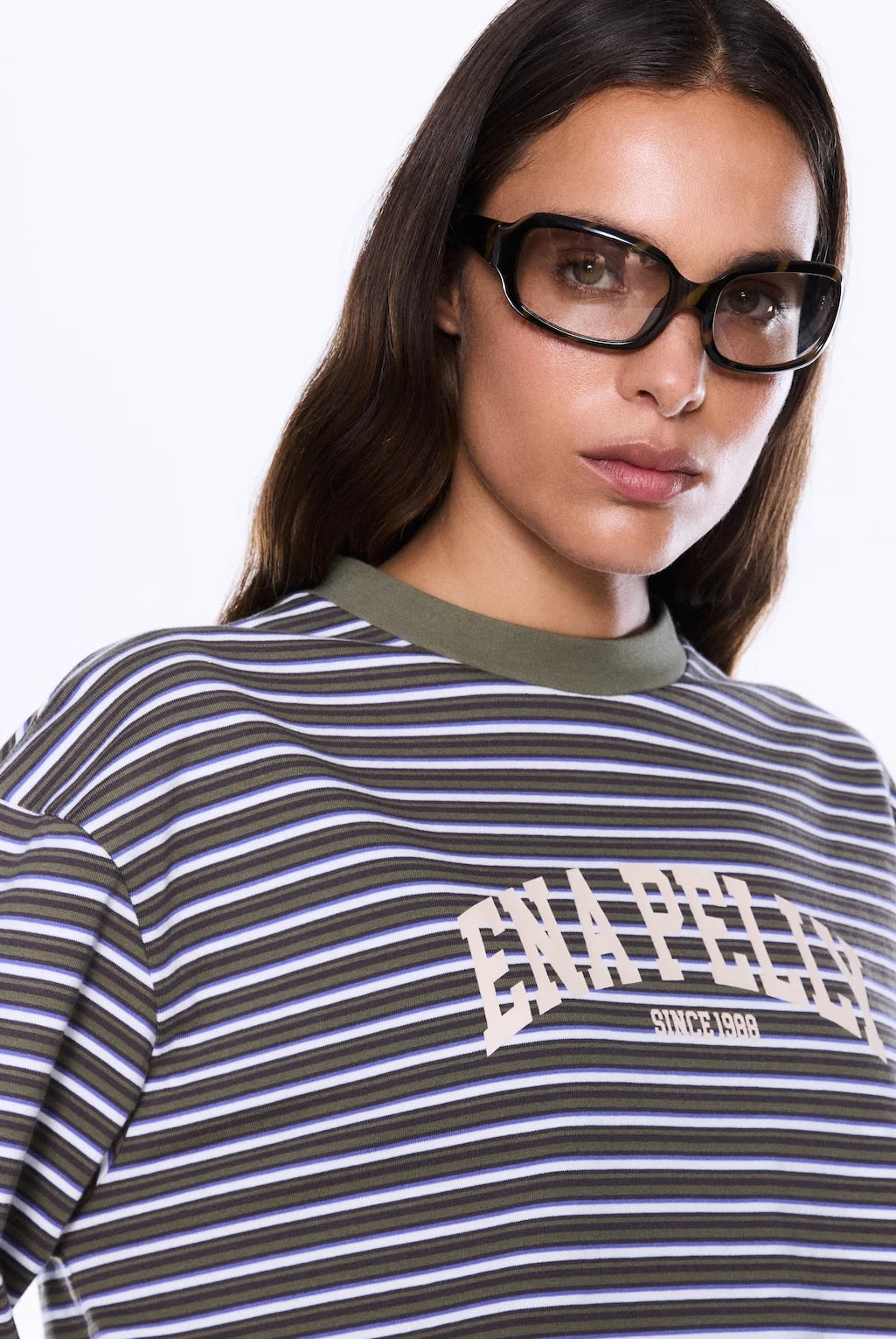 Ena Pelly - Maria Boxy Long Sleeve Tee (Monroe) Ena Pelly