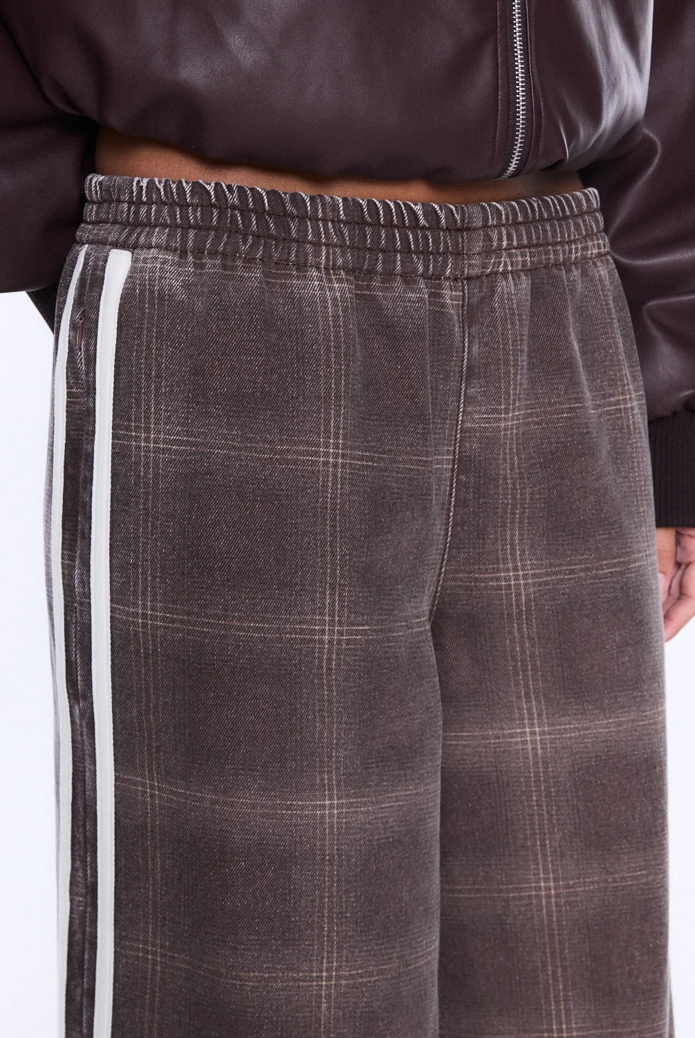 Ena Pelly - Myla Wide Leg Pant (Burgundy Check) Ena Pelly