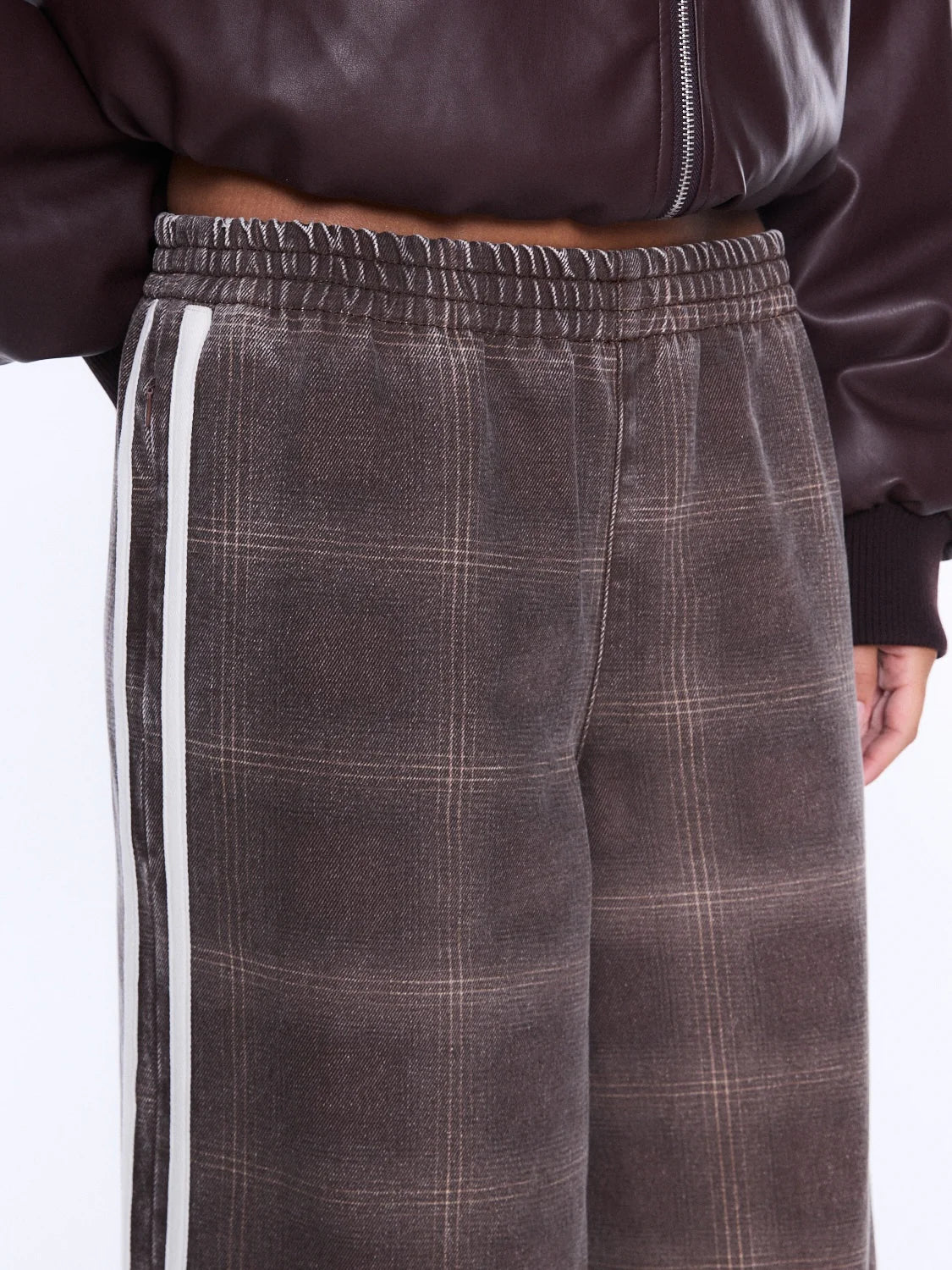 Ena Pelly - Myla Wide Leg Pant (Burgundy Check) Ena Pelly