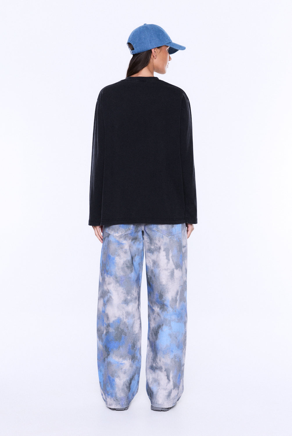 Ena Pelly - Elsa Long Sleeve Relaxed Tee (Vintage Black) Ena Pelly