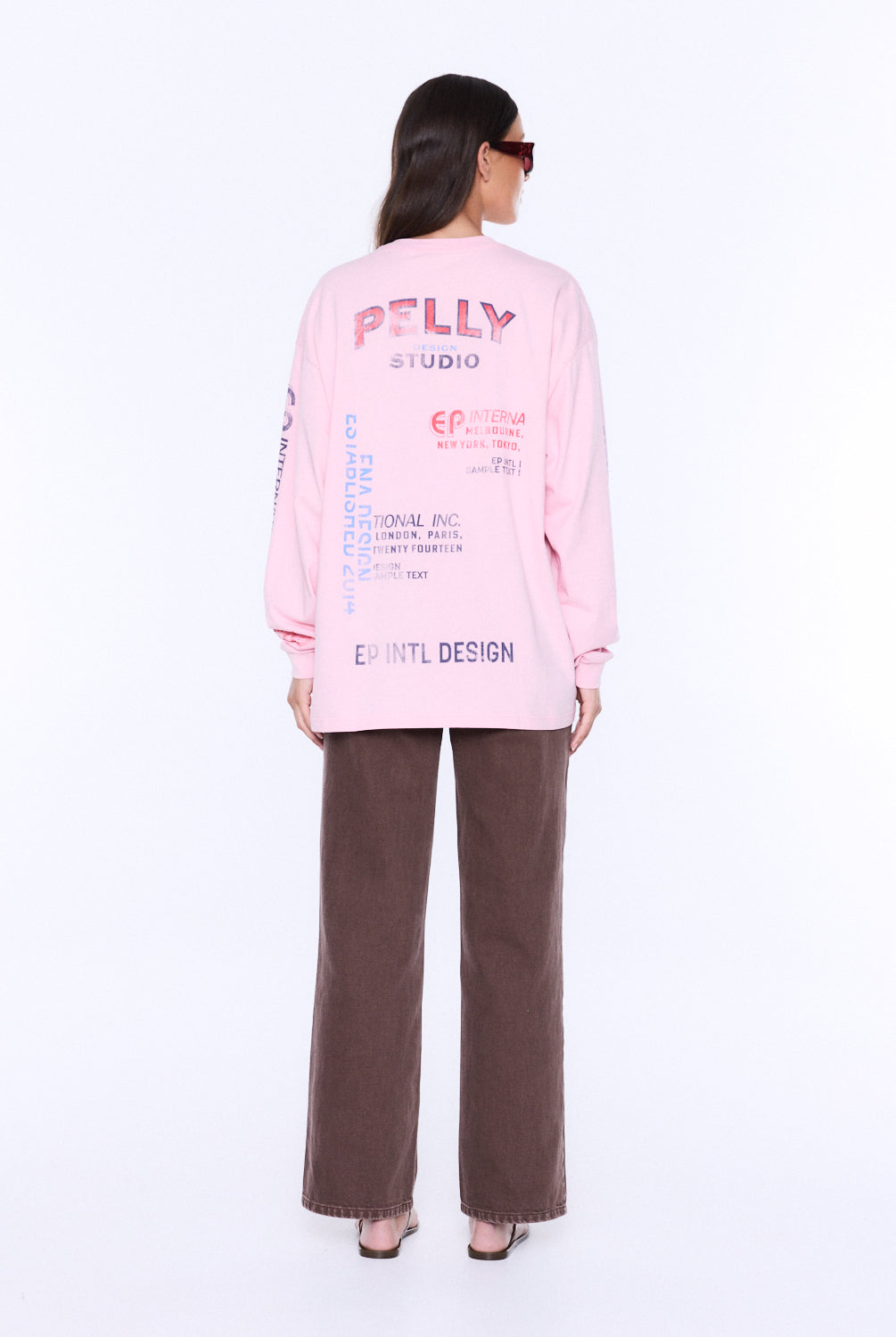 Ena Pelly - Hailey Long Sleeve Cuffed Tee (Blush Pink) Ena Pelly