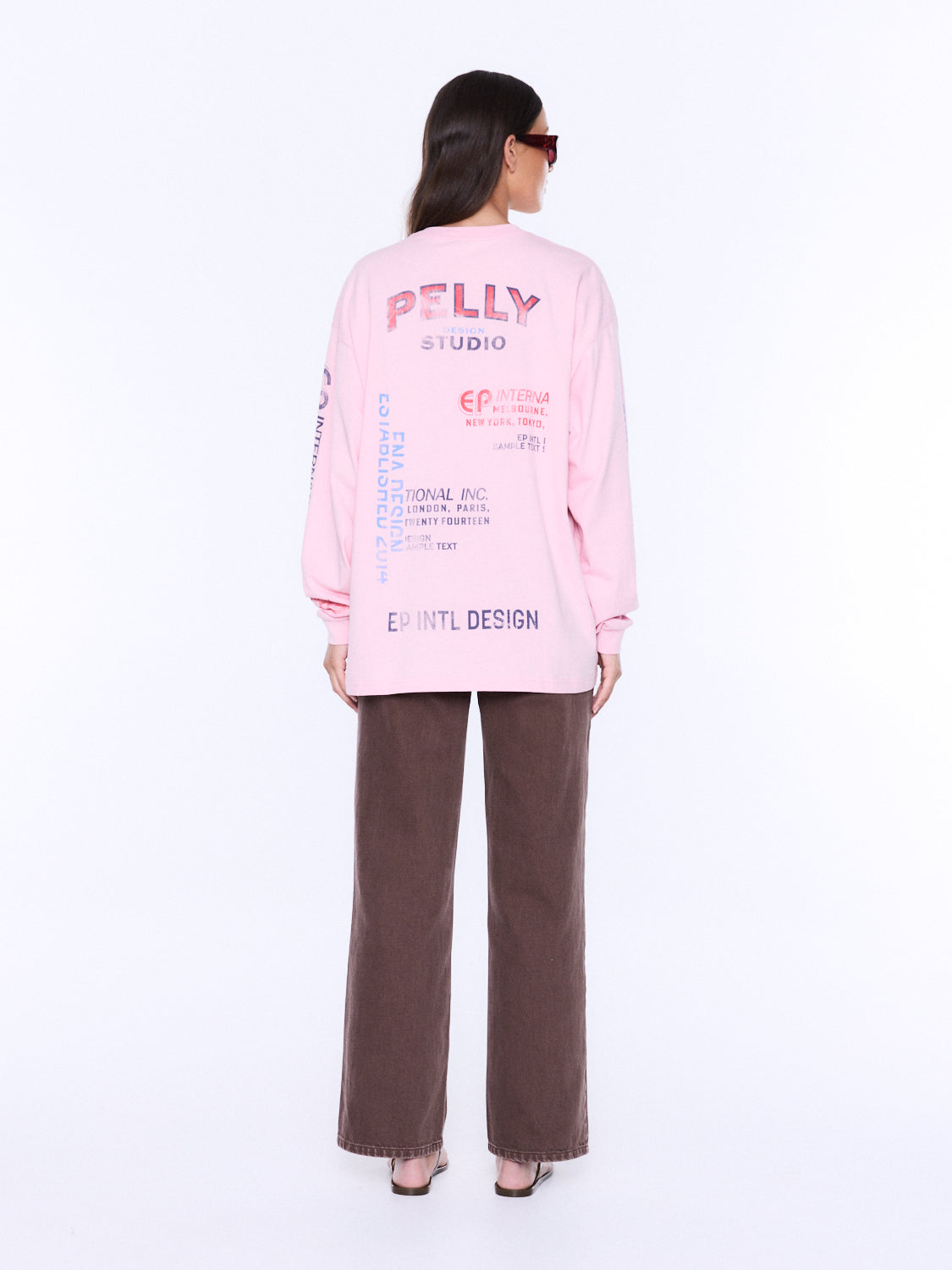 Ena Pelly - Hailey Long Sleeve Cuffed Tee (Blush Pink) Ena Pelly